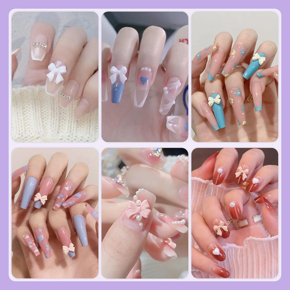 Adornos De Uñas Con Lazos En 3d Y Perlas De 2 A 4 Mm En Colo - Image 9