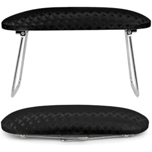 Cojín De Mano Para Uñas De Nail Tech Negro De Microfibra Tam