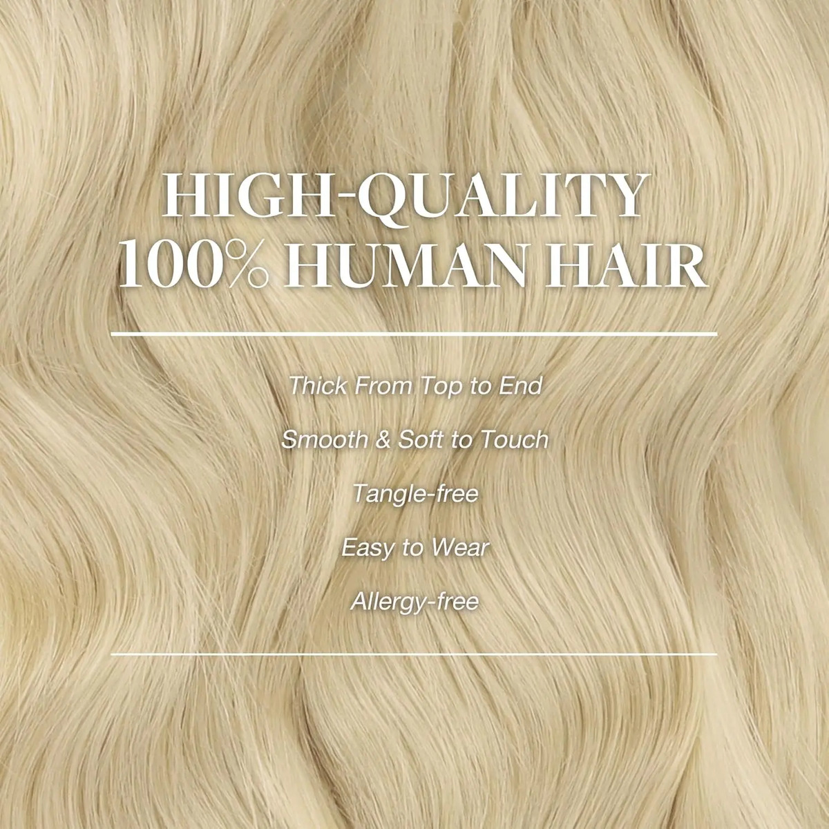 Cabello Humano Remy 50 Cm Rubio Claro - Image 4