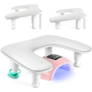 Reposabrazos Para Manicura En Forma De U, Ajustable, Cuero P