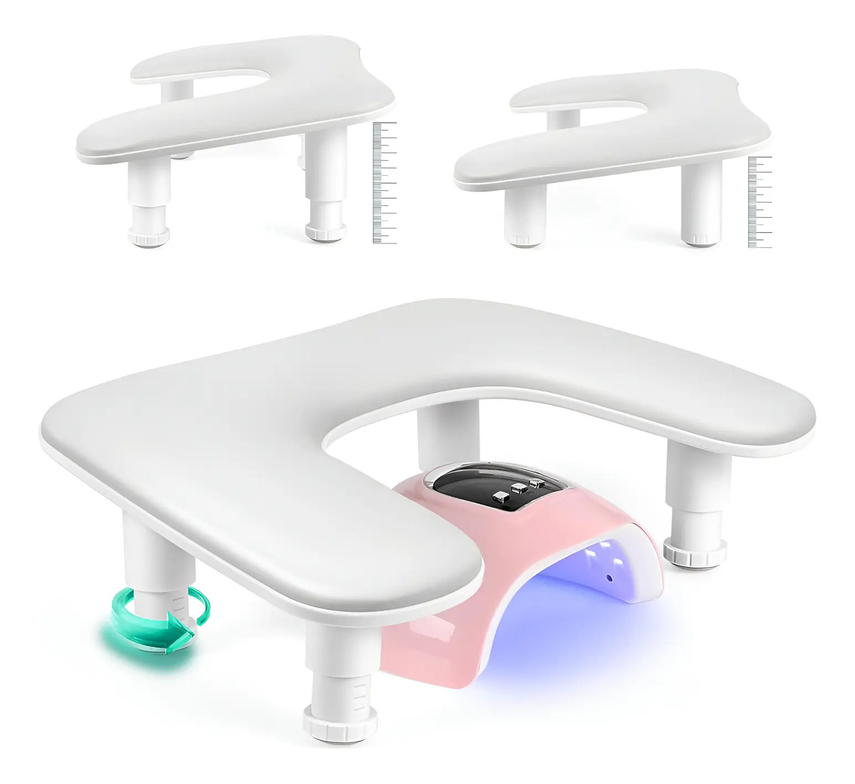 Reposabrazos Para Manicura En Forma De U, Ajustable, Cuero P