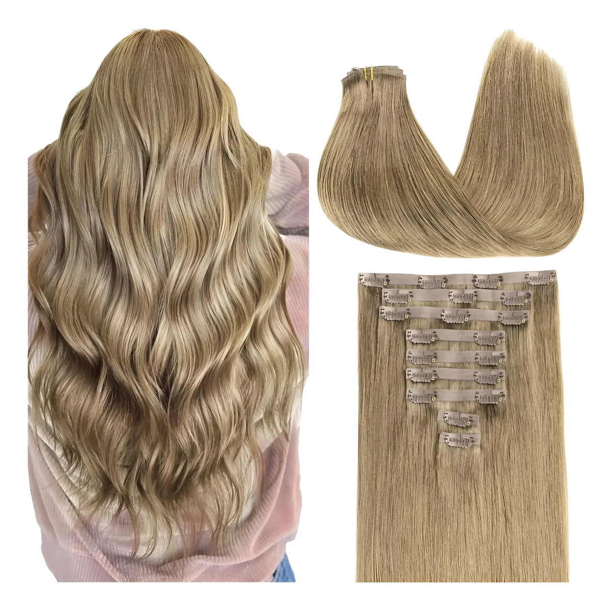 Cabello Humano Remy 35 Cm Color Bronce