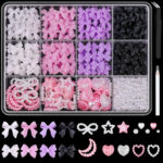 Set De 600 Piezas De Charms Y Perlas Para Decoración De Uñas