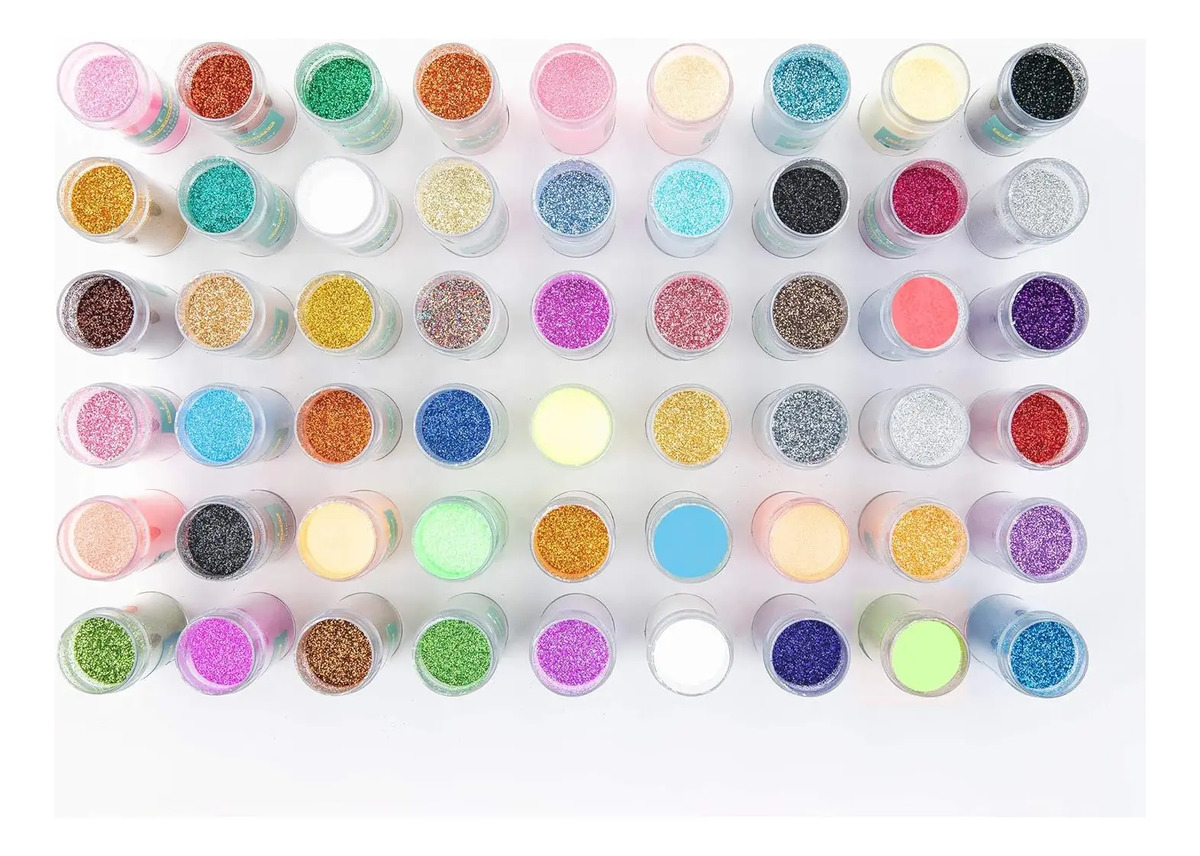 Conjunto De Brillo Holográfico De 54 Colores Para Manualidad Multicolor - Image 3