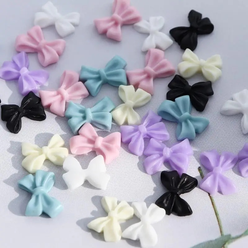 Adornos De Uñas De 4 Cajas Con Flores Y Lazos De Colores De - Image 6