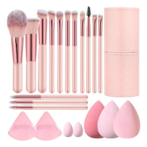 Juego De Brochas De Maquillaje Pequeñas De Viaje De 14 Pieza