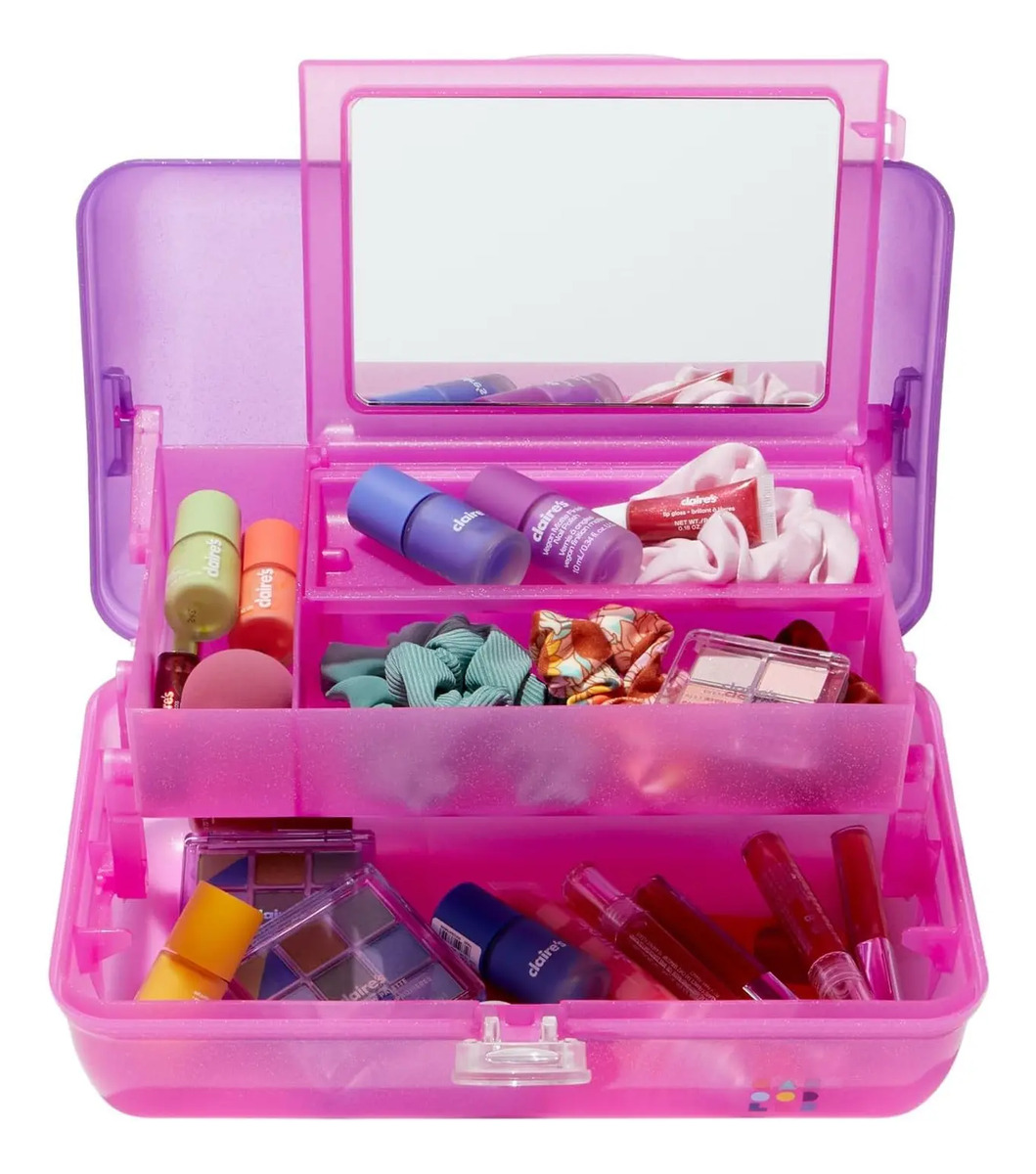 Maleta De Maquillaje Viajera Morada Y Rosa, 20x32x15 Cm Rosa - Image 4