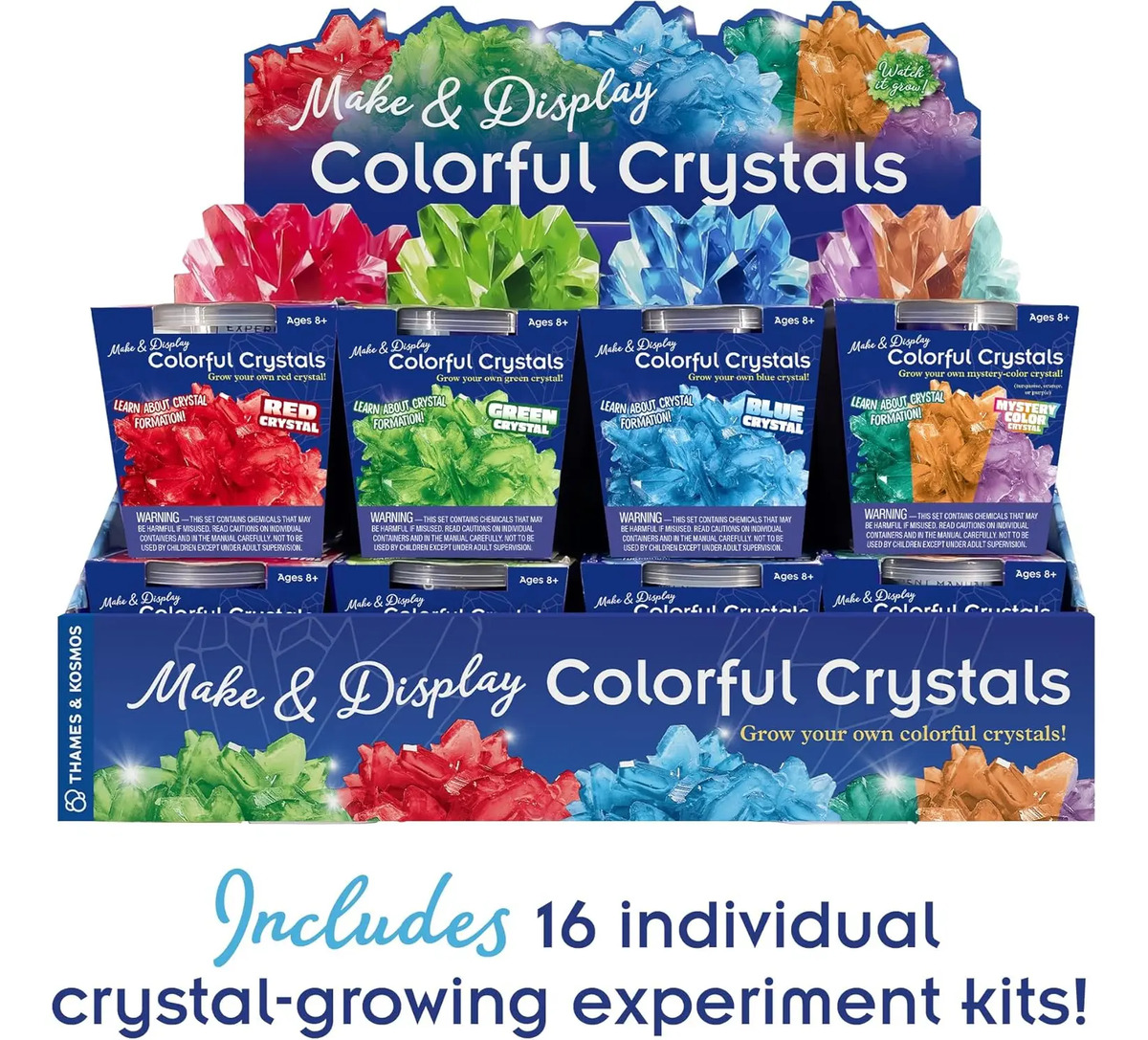 Kit Cristales Coloridos Crecer Exhibir 16 Juegos Stem Fiesta - Image 4