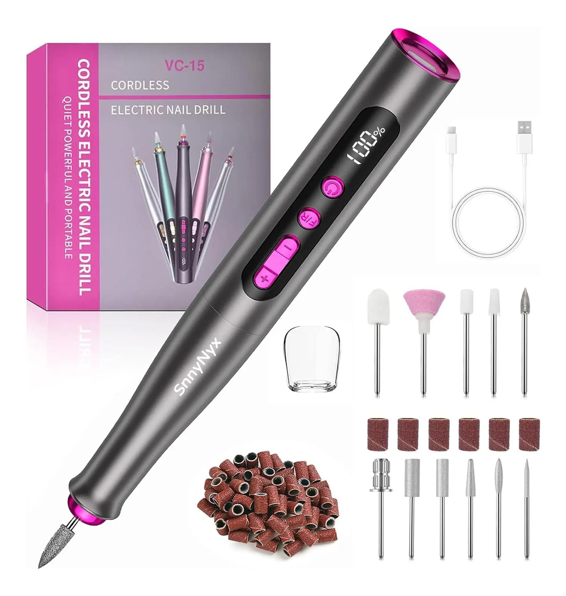 Kit Uñas Eléctrico Portátil Para Manicura