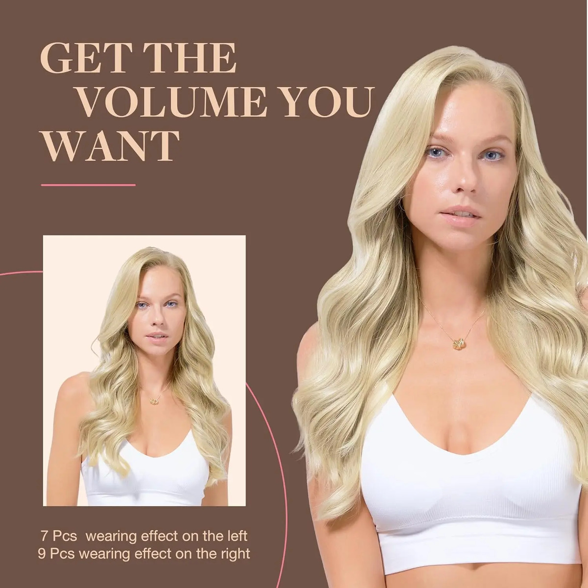 Extensiones De Pelo Humano Clip En 35 Cm - Image 7
