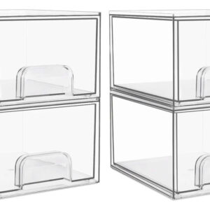 Cajones Almacenar Maquillaje Organizador 15x11x19 Cm  4 Unid Blanco