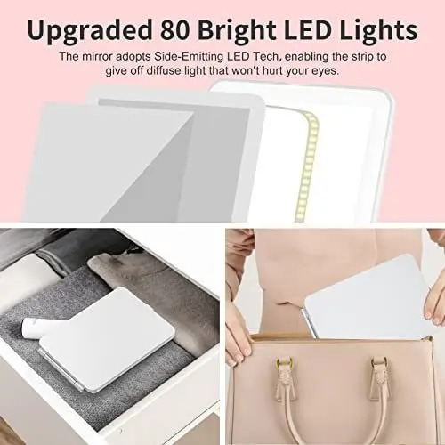 Espejo De Maquillaje Aumento 10x Luz Led Portátil Cosmetico - Image 5