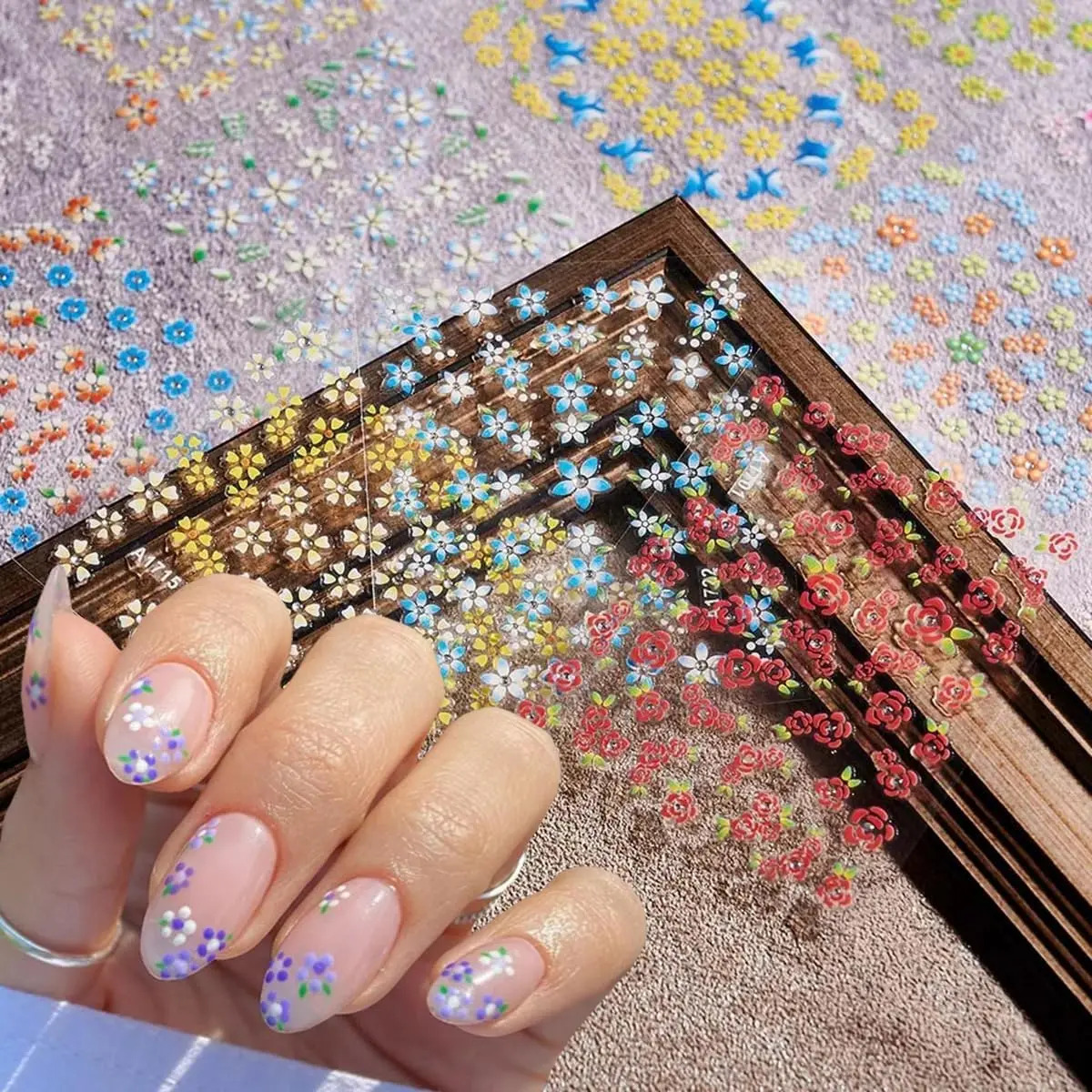 Pegatinas De Flores Para Arte De Uñas, 30 Hojas, Variedad De - Image 5