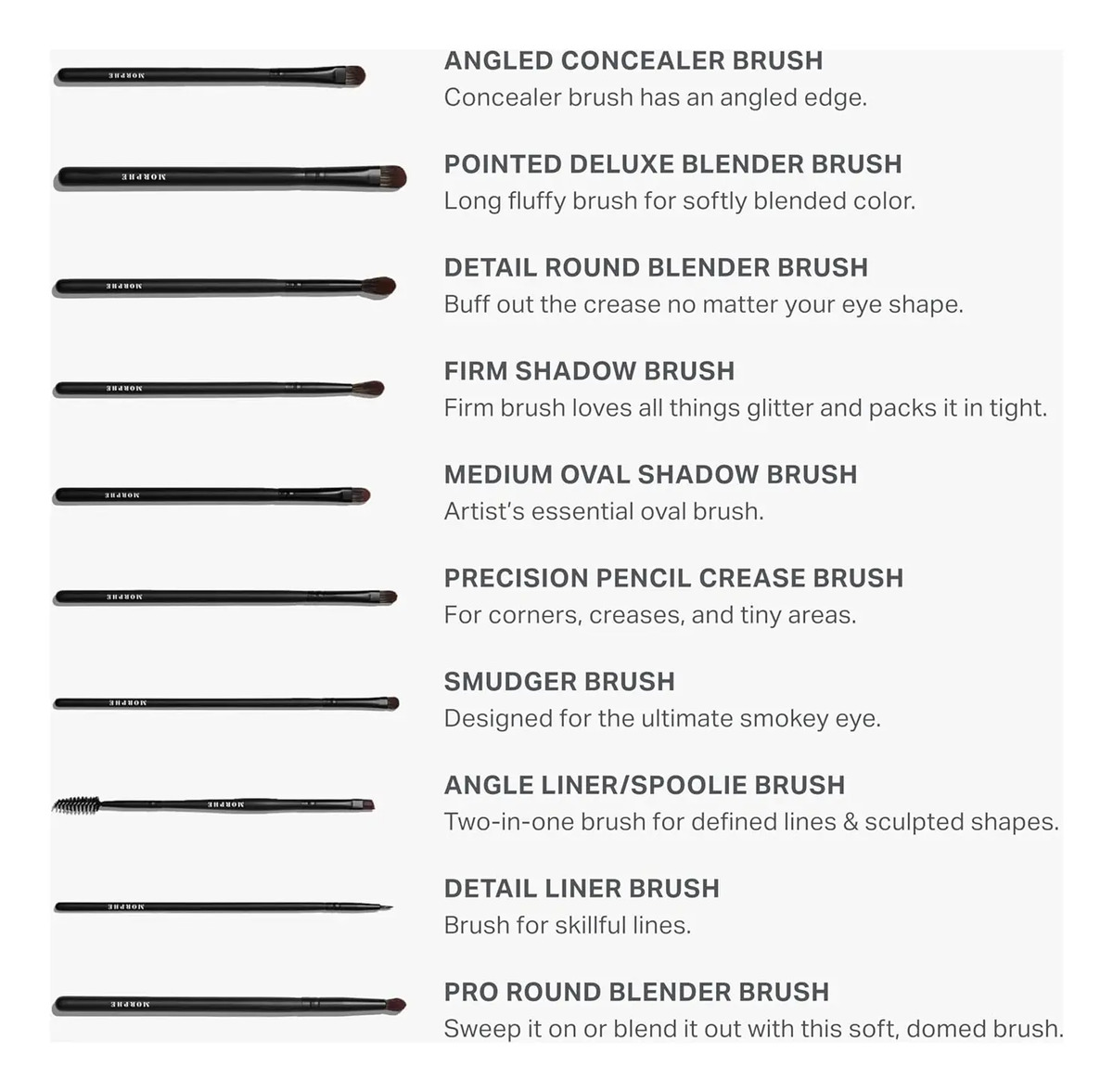 Pinceles De Maquillaje Morphe Mua Life De 20 Piezas Con Cerd Negro - Image 4