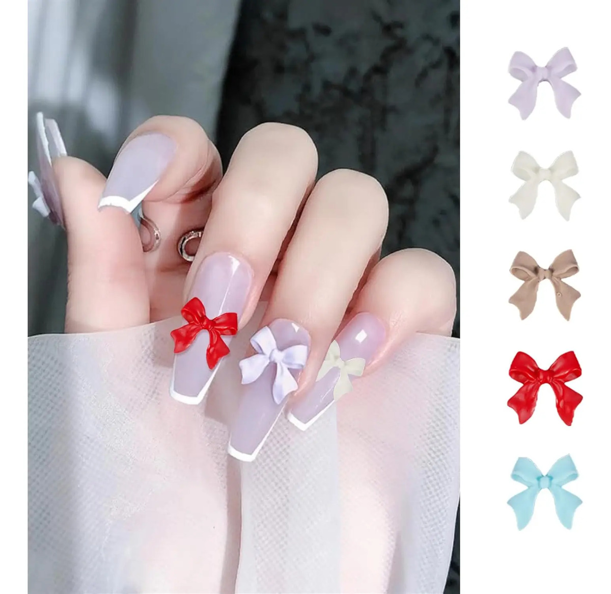 Adornos De Uñas Flor Mariposa 3d Con Cristales Ab Estrellado - Image 5