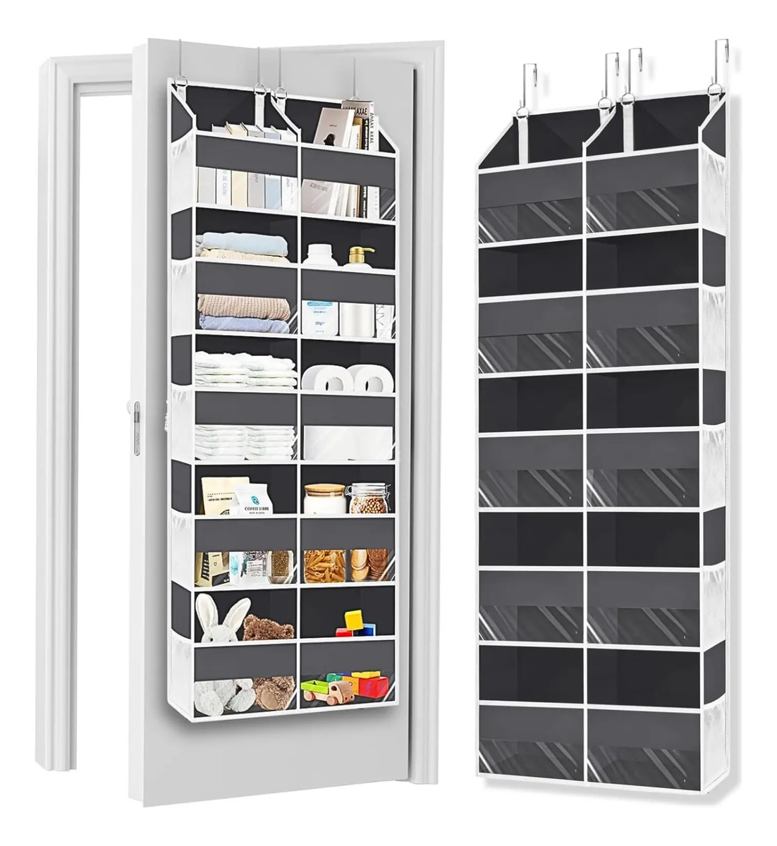 Organizador Grande Con 5 Niveles Y 10 Compartimentos Gris