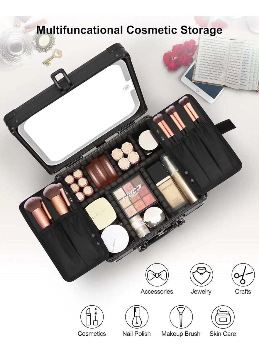 Bolsa De Maquillaje Con Espejo Led Recargable Para Mujeres - Image 6