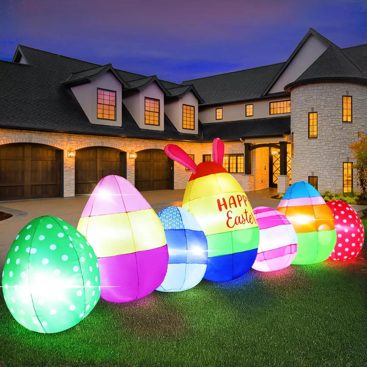 Decoración Inflable Pascua, 3.6 Metros Largo, Siete Colores - Image 7