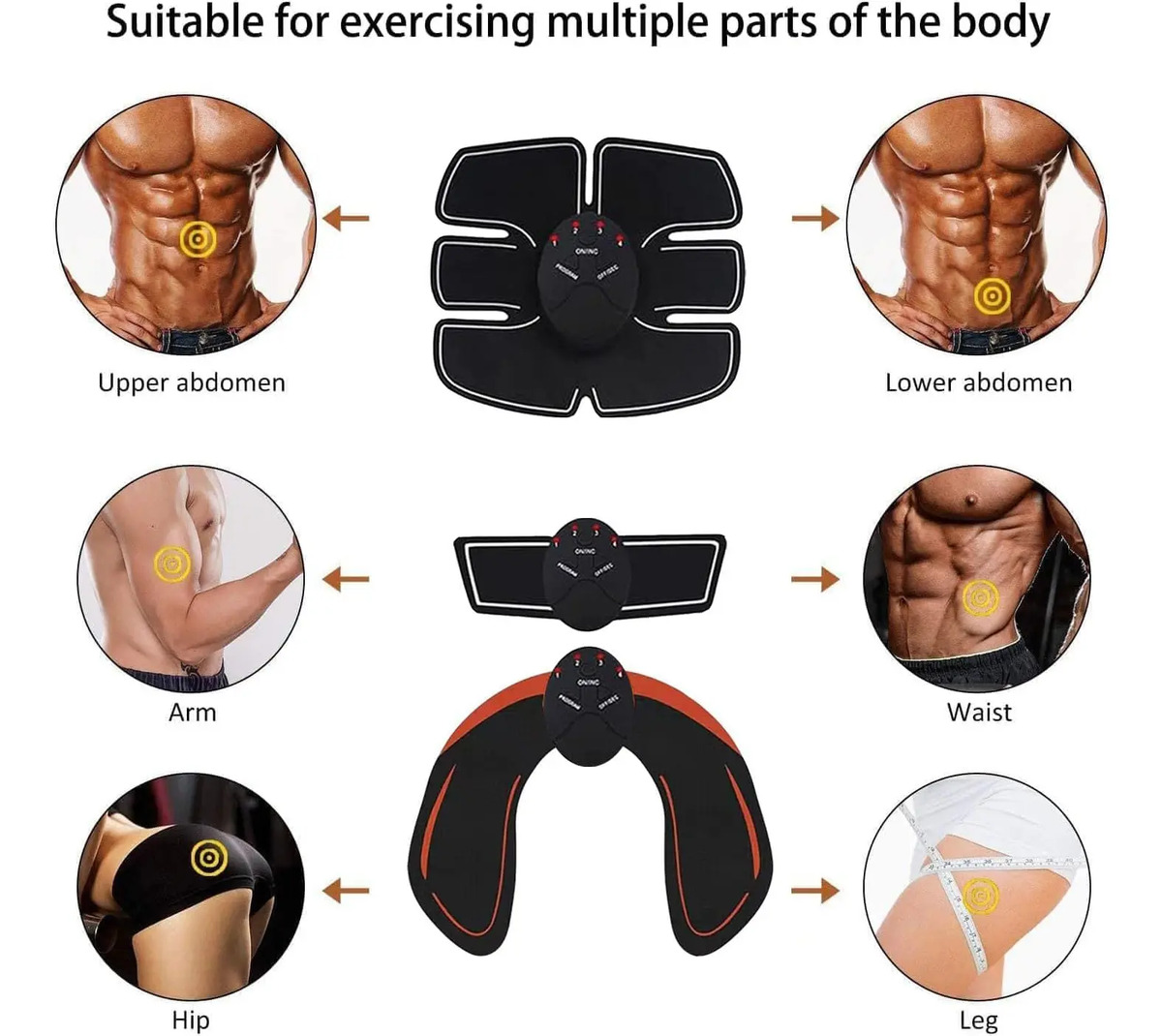 Cinturón De Tonificación Abdominal Negro Para Ejercicio - Image 2