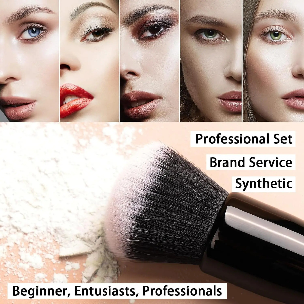 Raffaello Cepillo De Maquillaje 15 Piezas Kit Premium Para P - Image 3
