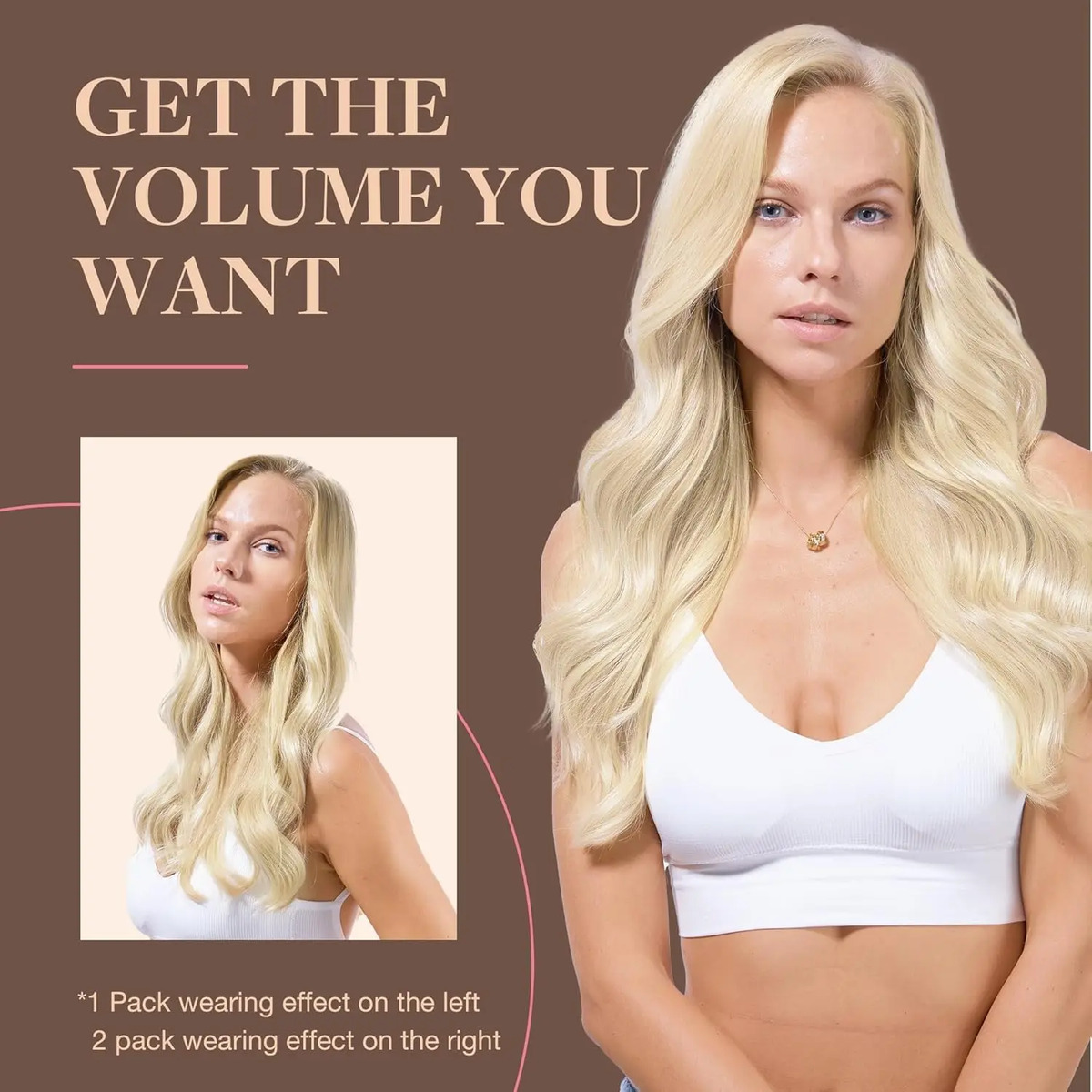 Cabello Humano Remy 45 Cm 7 Piezas Mujeres - Image 7