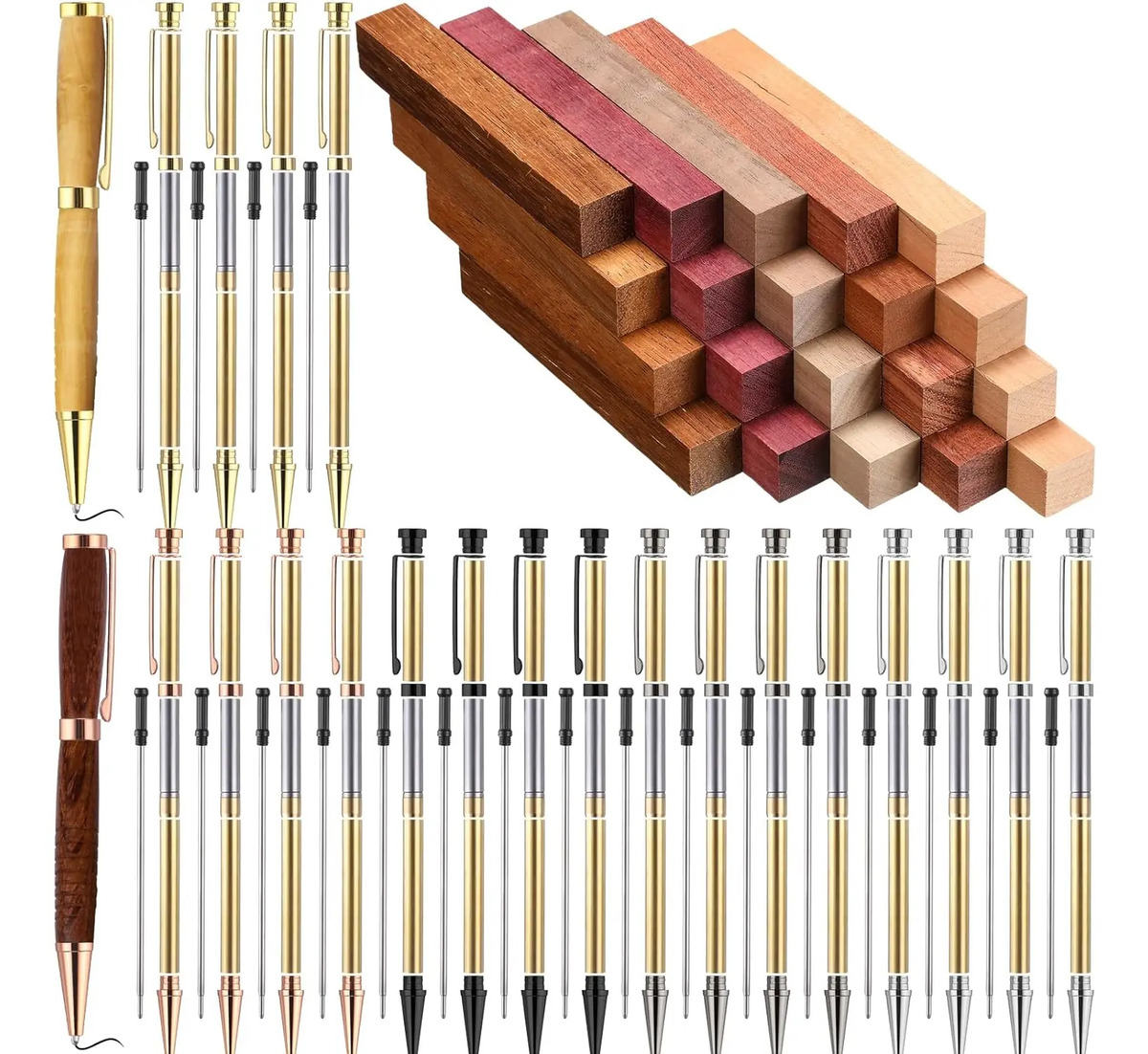 Kit De Torno De Madera Con 10 Conjuntos De Pluma Slimline 7m