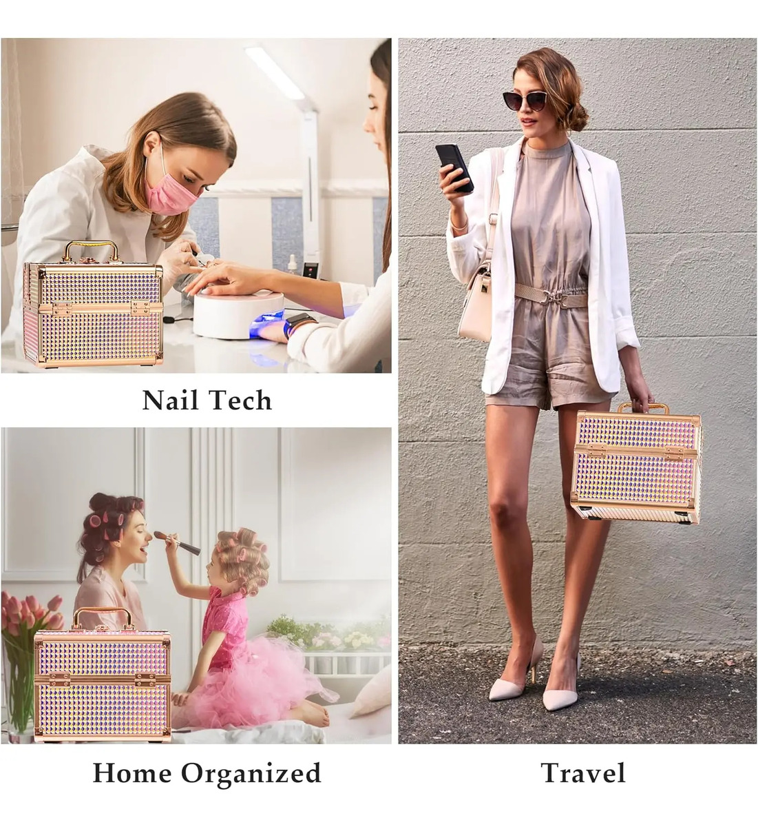 Estuche Organizador De Maquillaje Varios Tamaños Rosa Portát - Image 6