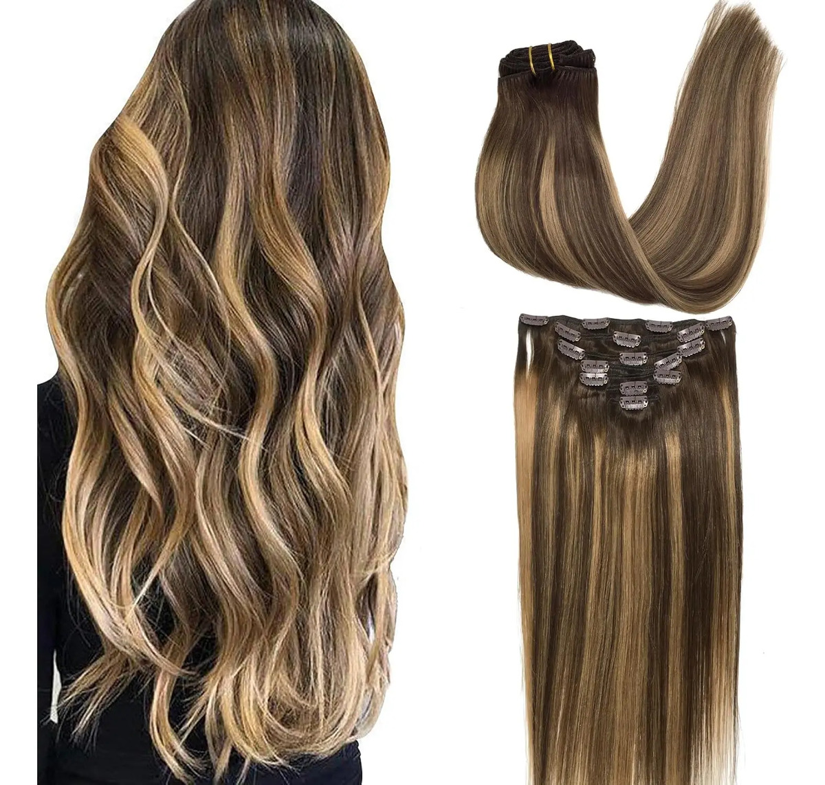 Extensiones De Cabello 40cm Marrón Chocolate