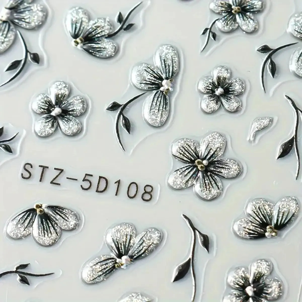 Pegatinas De Flores Para Uñas Decoradas Con Diseños De Hojas - Image 5
