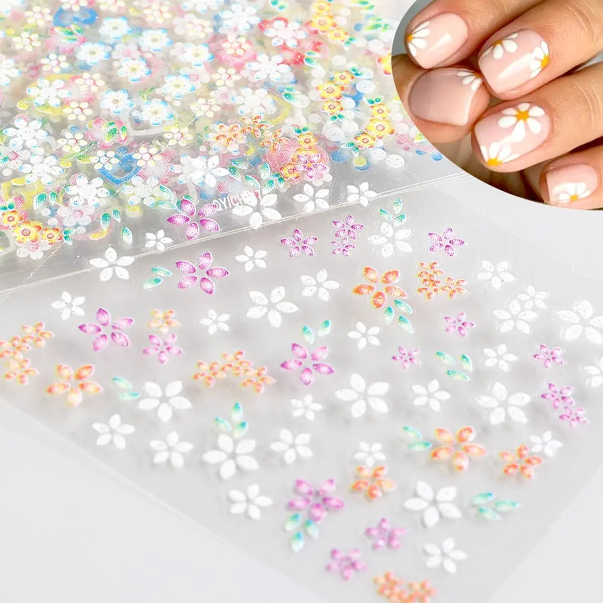 Pegatinas De Flores Para Arte De Uñas, 30 Hojas, Variedad De - Image 4