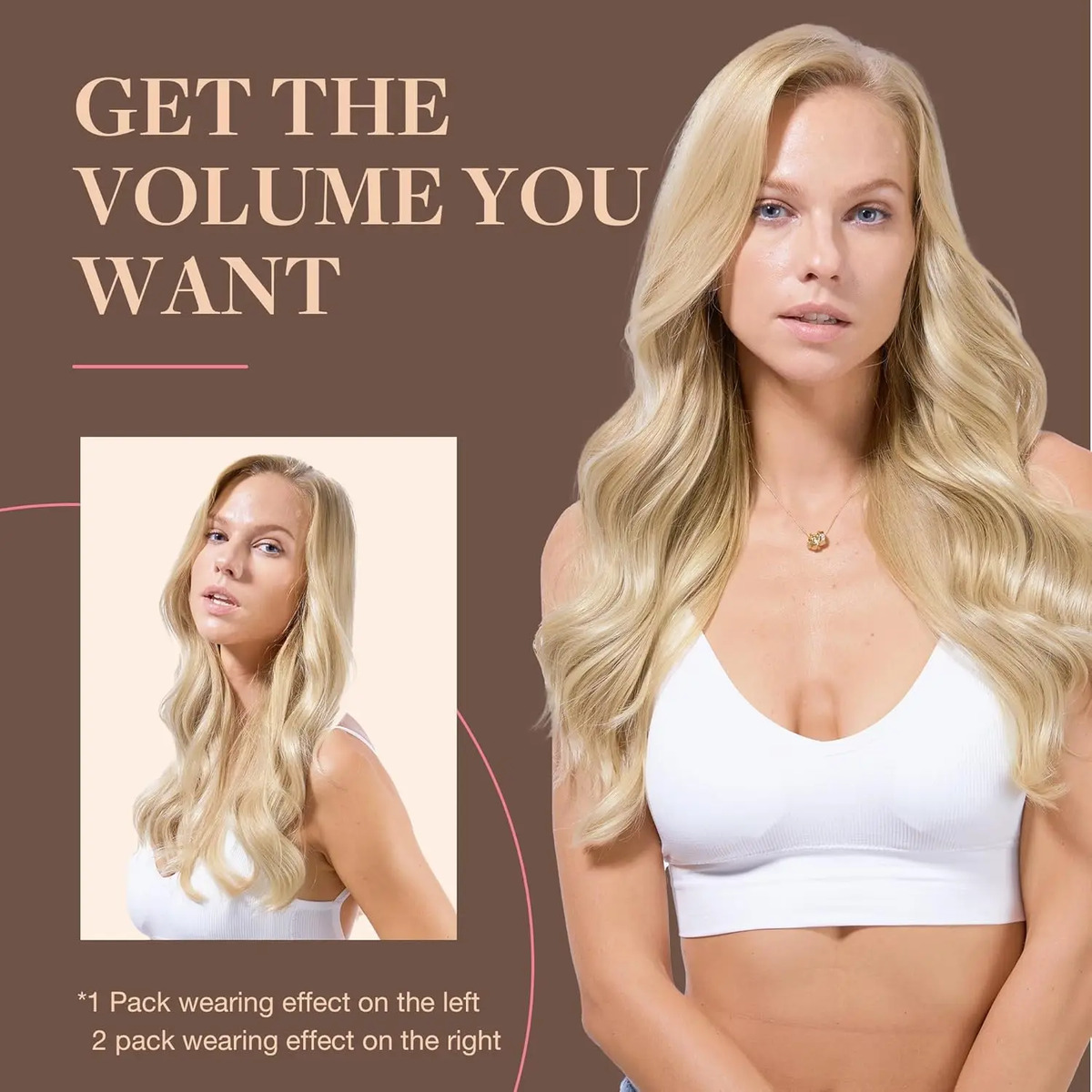 Cabello Clip Para Mujer Rubio Dirty Blonde Highlights - Image 7