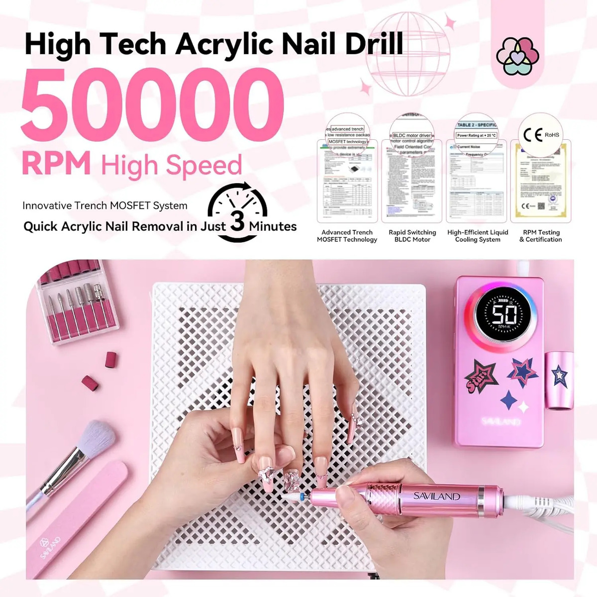 Lima De Uñas Profesional Con Brocas Cerámicas - Image 2