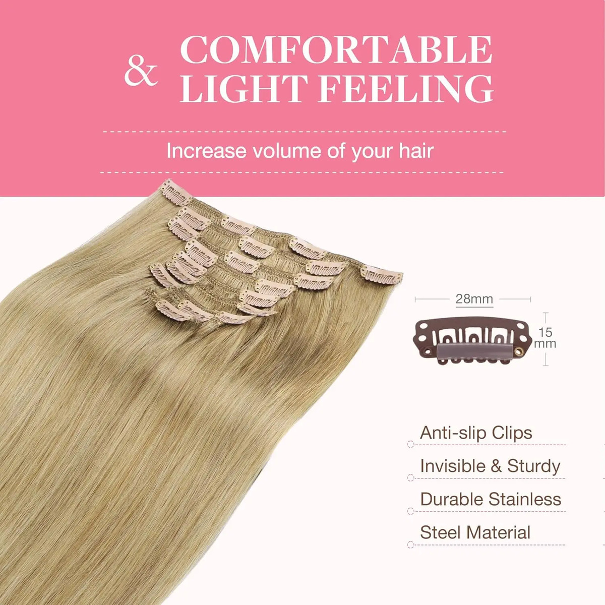 Cabello Remy 50 Cm Bronce Para Mujer Bronce - Image 6