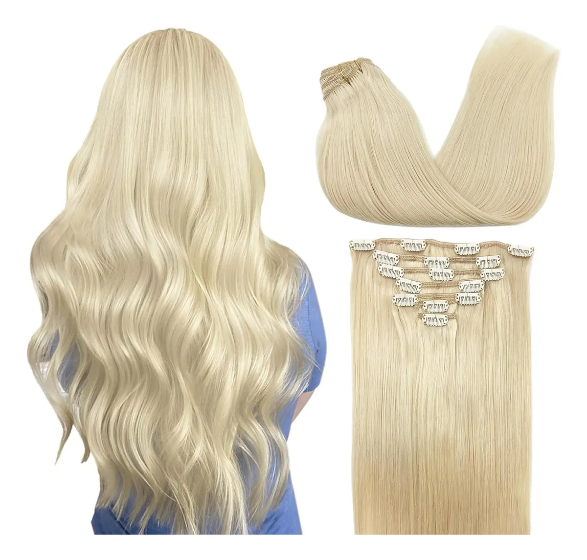 Cabello Humano Remy 45 Cm Rubio