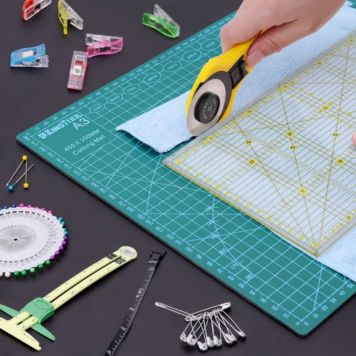 Kit De Corte Kingtool: 78 Pcs, Tijera 45 Cm, Mesa A3 Entiendido - Image 7
