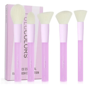 Juego De 5 Brochas De Maquillaje Suaves De Color Púrpura Cla