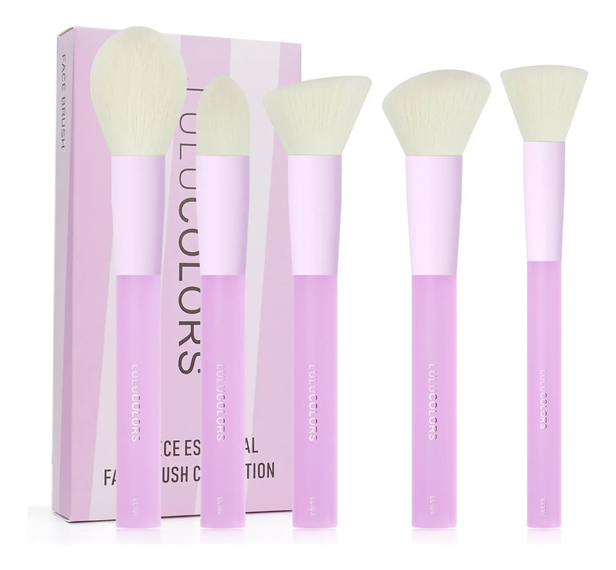 Juego De 5 Brochas De Maquillaje Suaves De Color Púrpura Cla