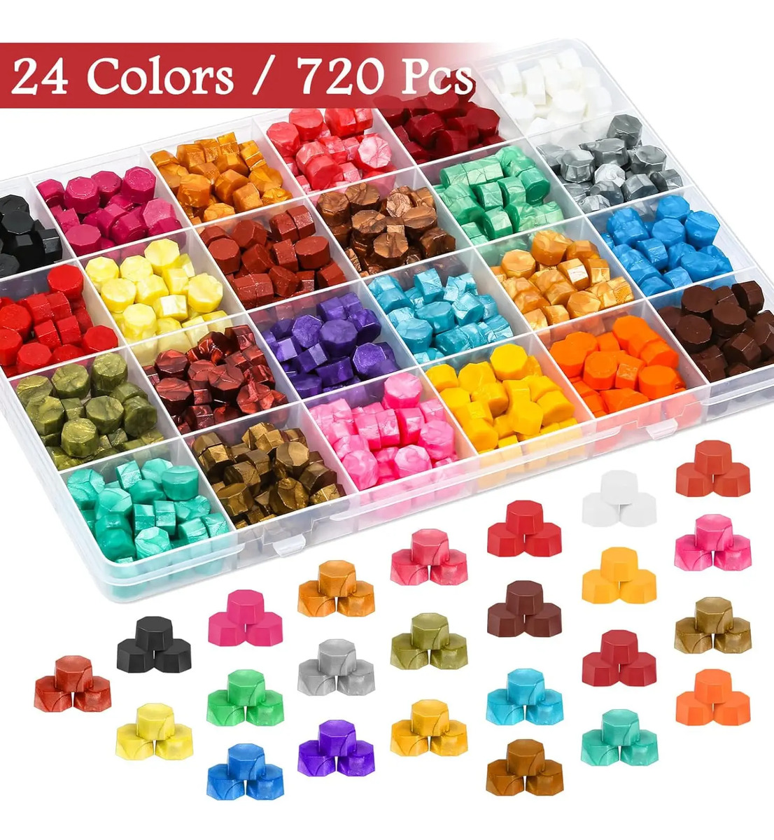 Kit De Sellado Paxcoo Con Perlas, Calentador Y Sobres Multicolored - Image 4