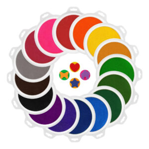 Tinta Lavable De 16 Colores En Pads Grandes De 178 Cm Para N