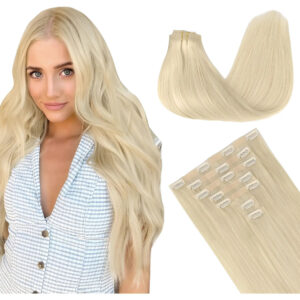 Extensiones Cabello Remy 45cm Rubio Platino