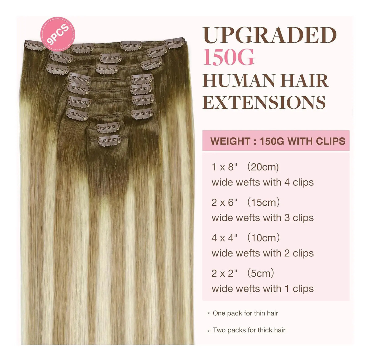 Extensiones Capilares Humano Real 50cm 150g - Image 2