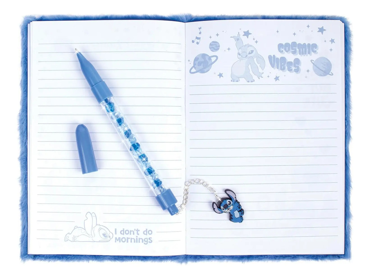 Diario Stitch Con 192 Páginas, Pluma Y Cubierta De Peluche - Image 4
