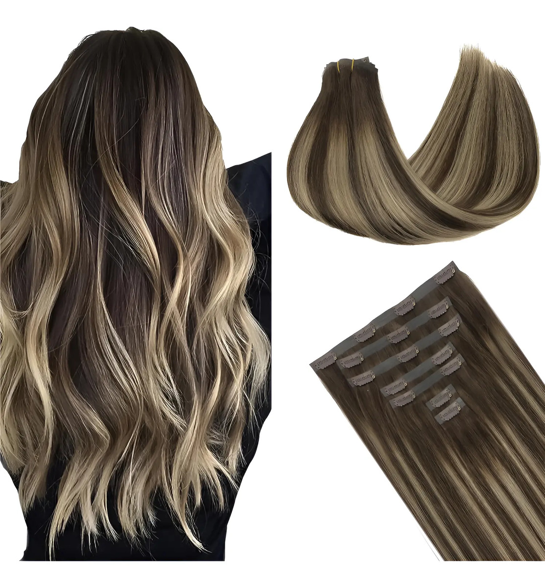 Extensiones De Cabello Remy 40cm Marrón Chocolate