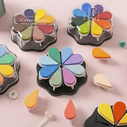Tintas En Forma De Gota De Agua Con 8 Colores Navideños - Image 6