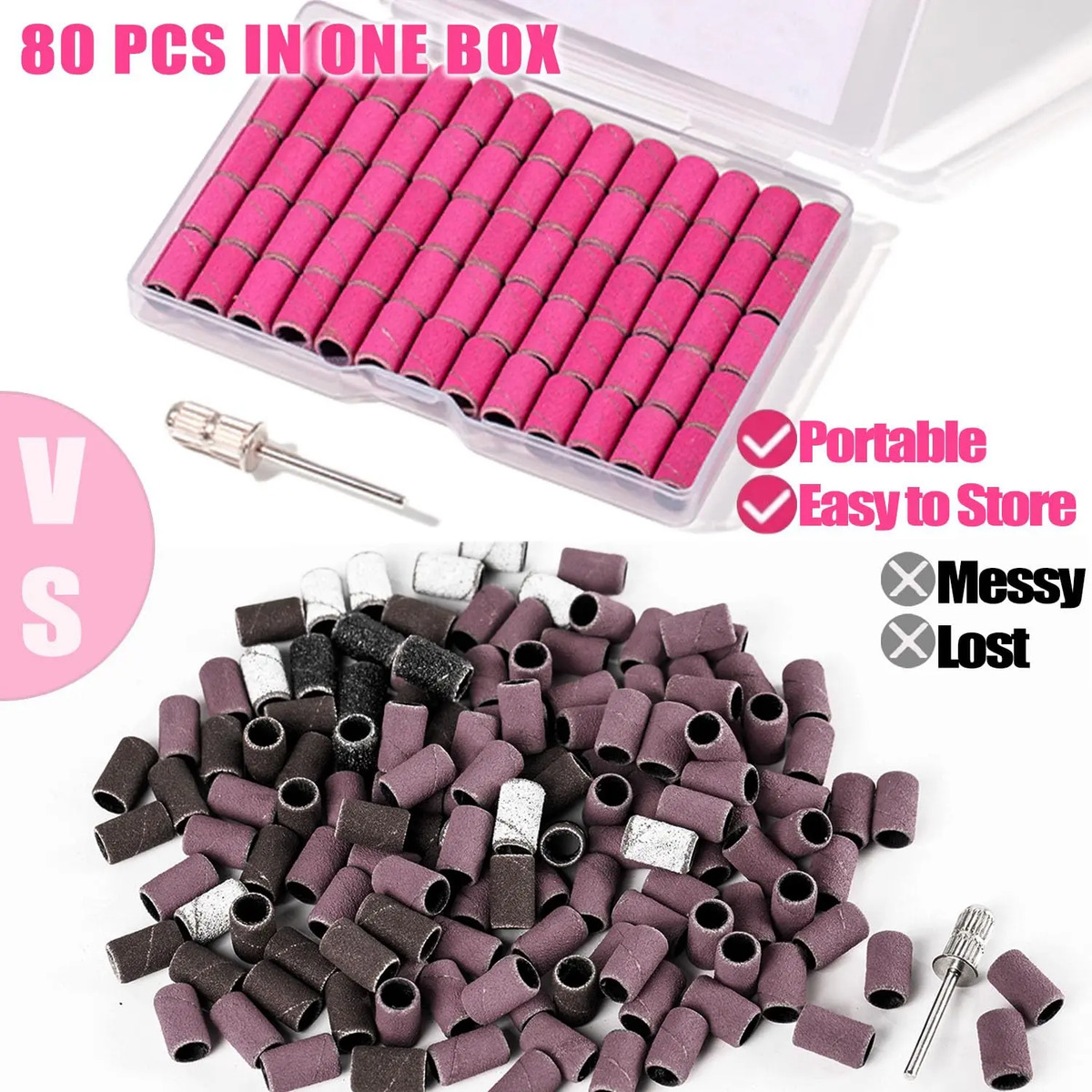 Pulidor De Uñas Profesional Con 80 Piezas Incluyendo Bandas - Image 6