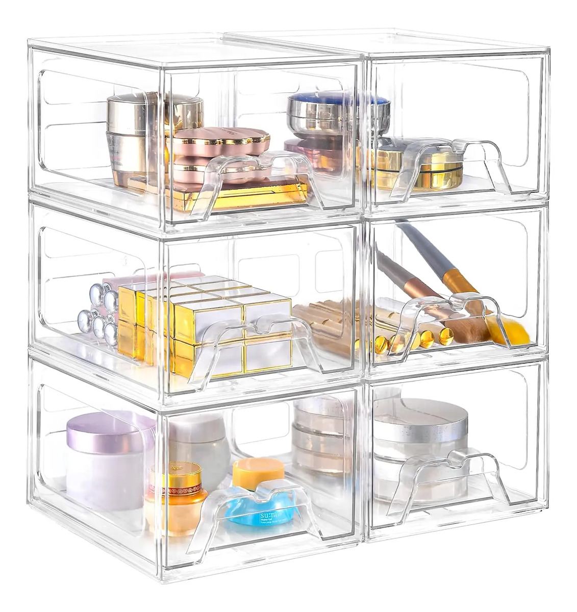 Organizador De Maquillaje Estéreo De 6 Unidades, 11 Cm De Al