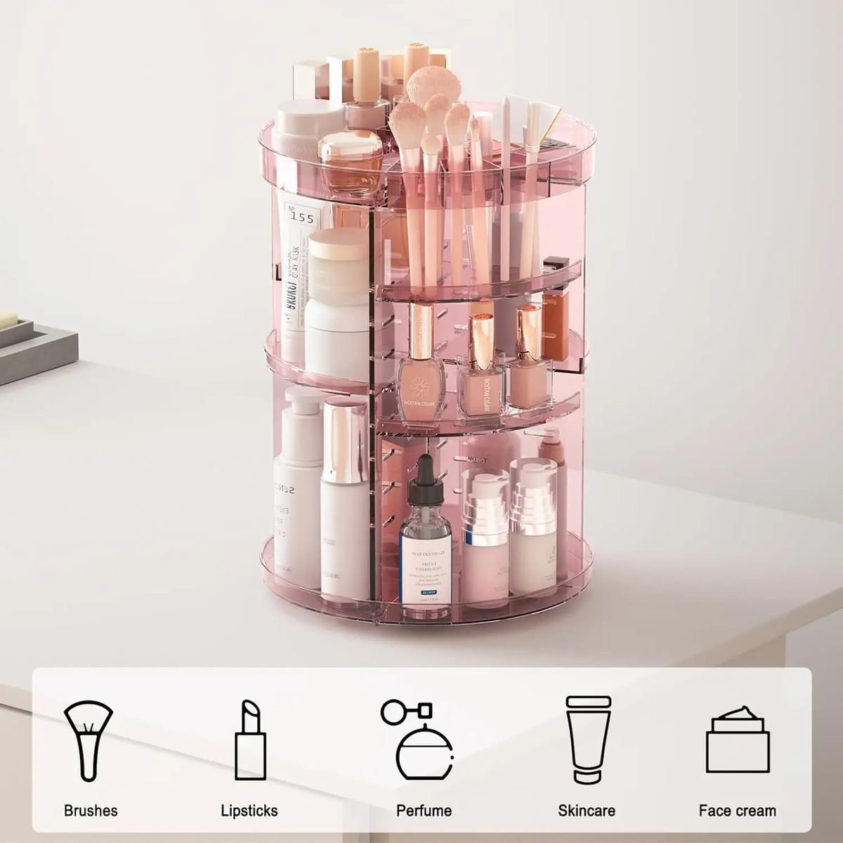 Organizador Giratorio Para Maquillaje Y Lápiz Labial - Image 8