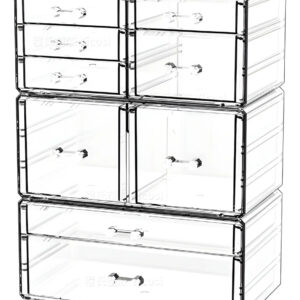 Almacén Transparente Con Cajones Apilables Para Maquillaje