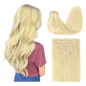 Cabello Humano Natural De 45 Cm Rubio Rubio
