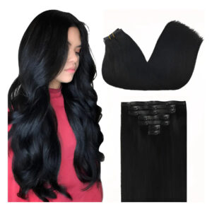 Extensiones Cabello Humano Remy 35 Cm Color Negro